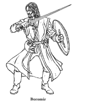 A coloring page of the lord of the rings